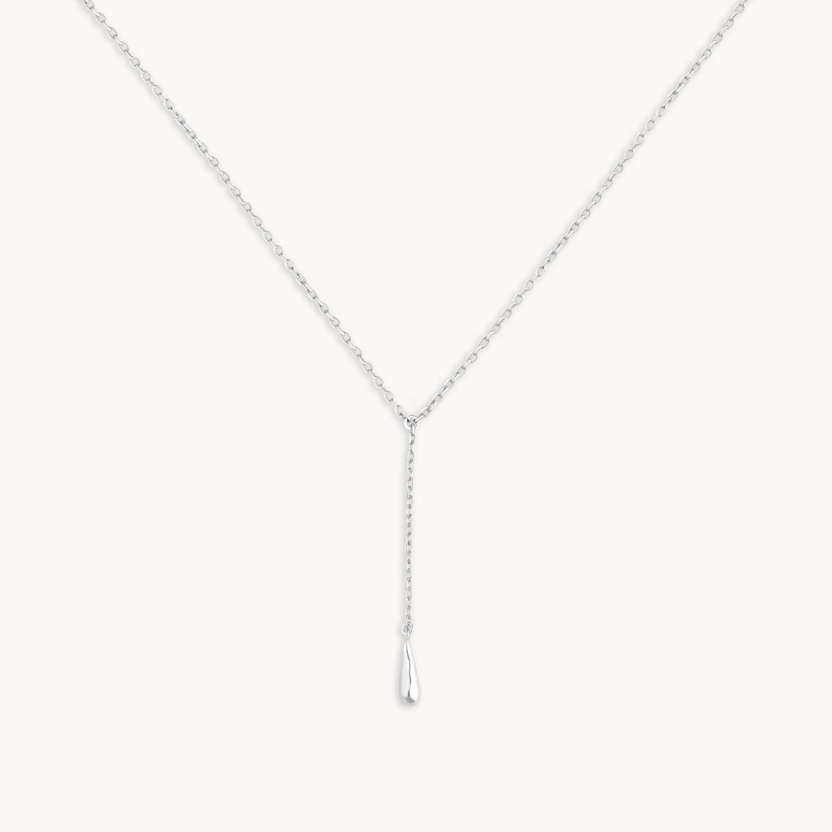 Molten Charm Lariat Necklace in Silver-Astrid &amp; Miyu