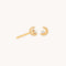 Celestial Moon Stud Earrings in Gold-Astrid &amp; Miyu