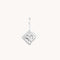 Birthstone Charms - Diamond Square Charm 9k White Gold - Charms & Pendants - Astrid &amp; Miyu