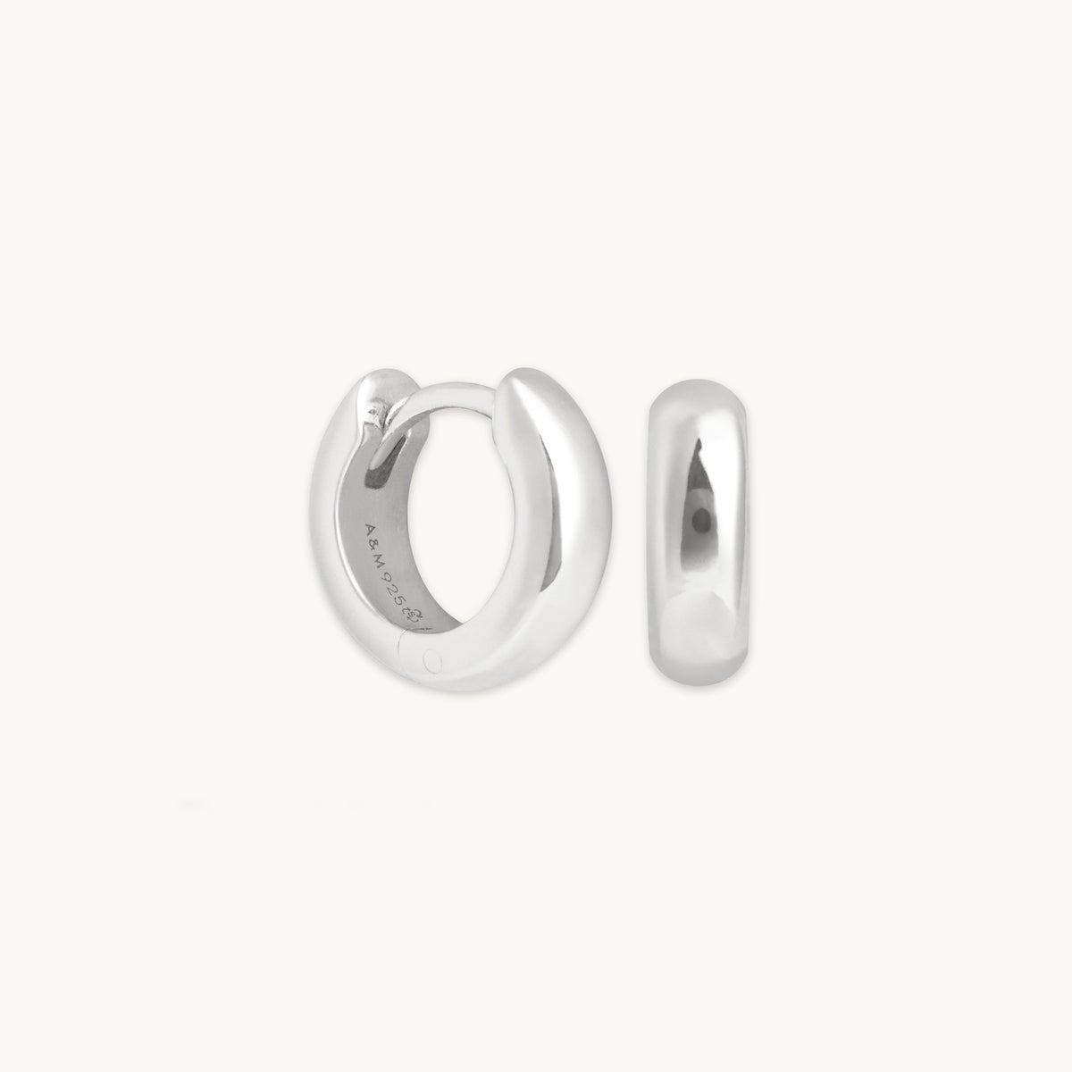 Earrings - Bold Essential Huggies in Silver - Huggies - Astrid &amp; Miyu