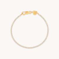 18k Gold Plated Jewellery - Tennis Chain Bracelet in Gold - Chain Bracelet - Astrid &amp; Miyu