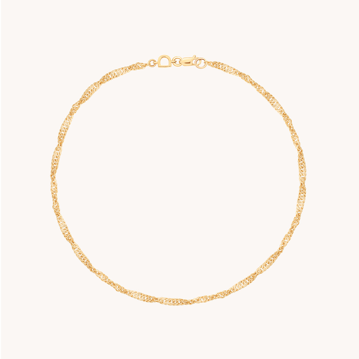 Bold Astrid Story Chain Anklet in Solid Gold-Astrid &amp; Miyu