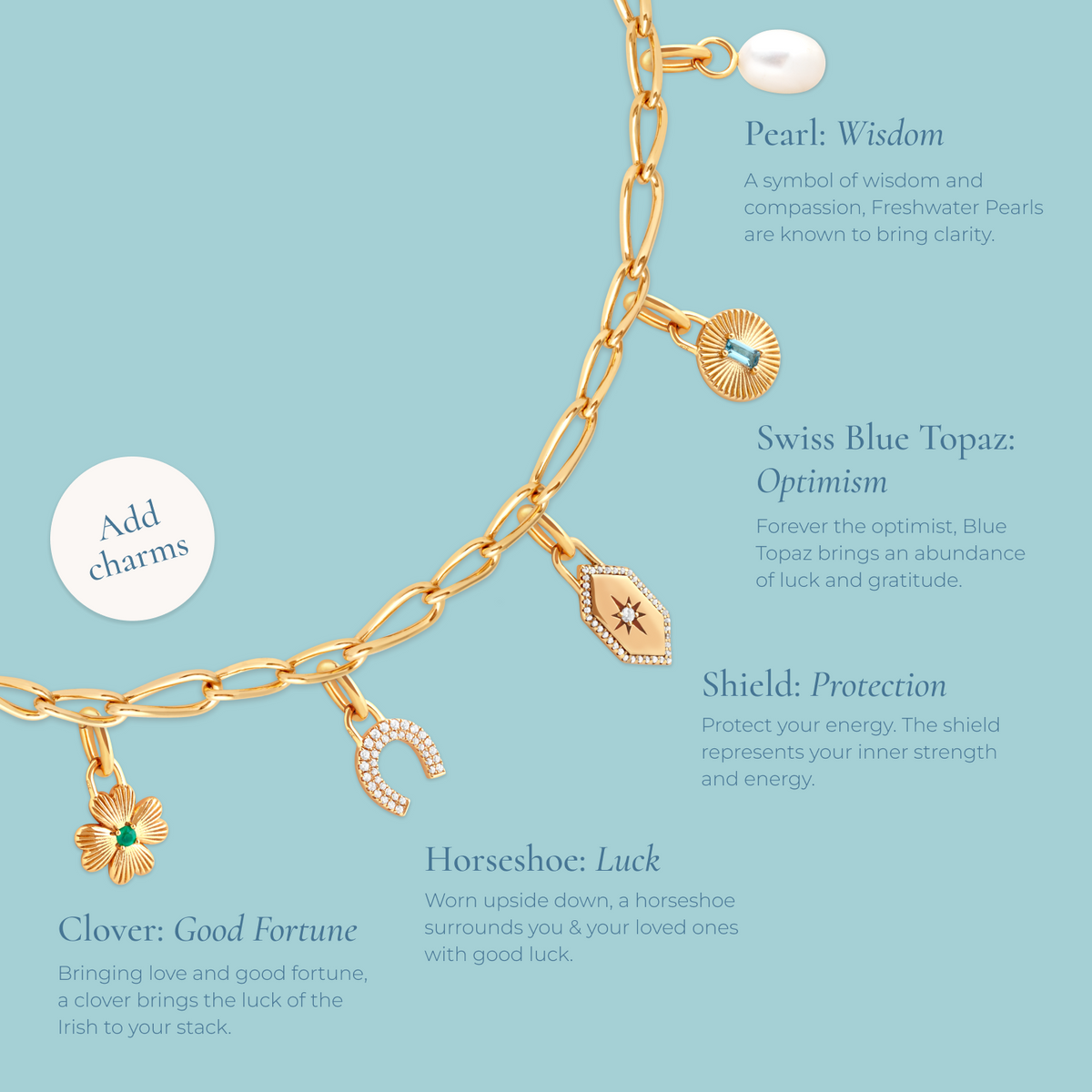 Hoop Charms - Horseshoe Talisman Charm in Silver - Talisman Charm - Astrid &amp; Miyu
