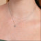 April White Topaz - April White Topaz Birthstone Necklace in Solid White Gold - Pendant Necklace - Astrid &amp; Miyu