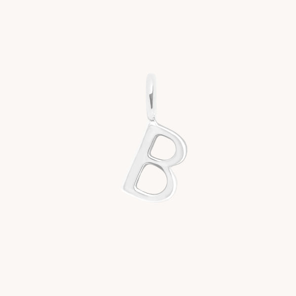 Initial Charms - B Initial Charm 9k White Gold - Welding Charm - Astrid &amp; Miyu