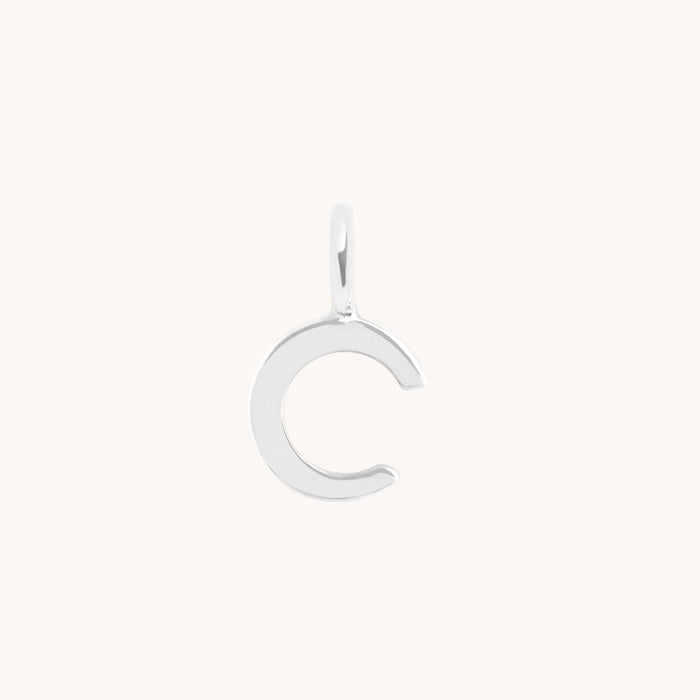 Initial Charms - C Initial Charm 9k White Gold - Welding Charm - Astrid &amp; Miyu