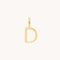 Initial Charms - D Initial Charm 9k Gold - Welding Charm - Astrid &amp; Miyu