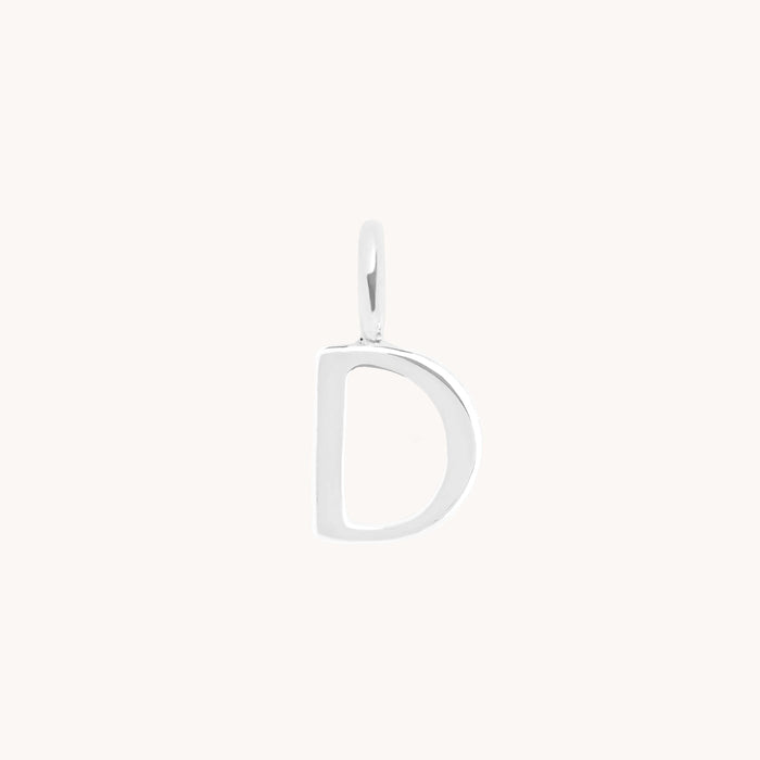 Initial Charms - D Initial Charm 9k White Gold - Welding Charm - Astrid &amp; Miyu