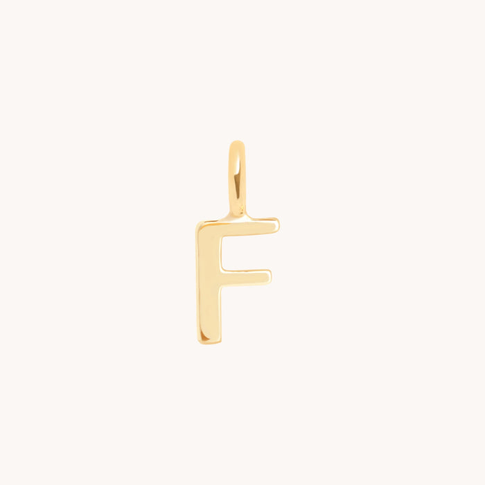 Initial Charms - F Initial Charm 9k Gold - Welding Charm - Astrid &amp; Miyu