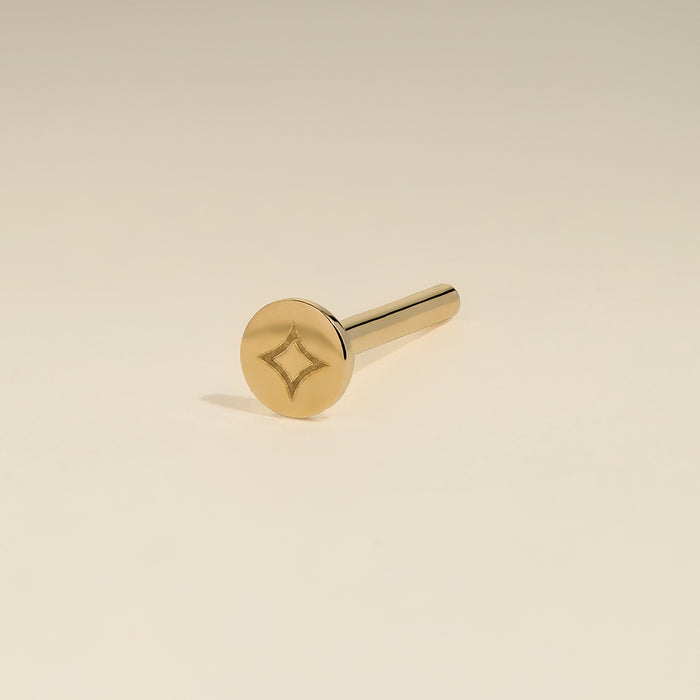Piercing Post in Solid Gold-Astrid &amp; Miyu