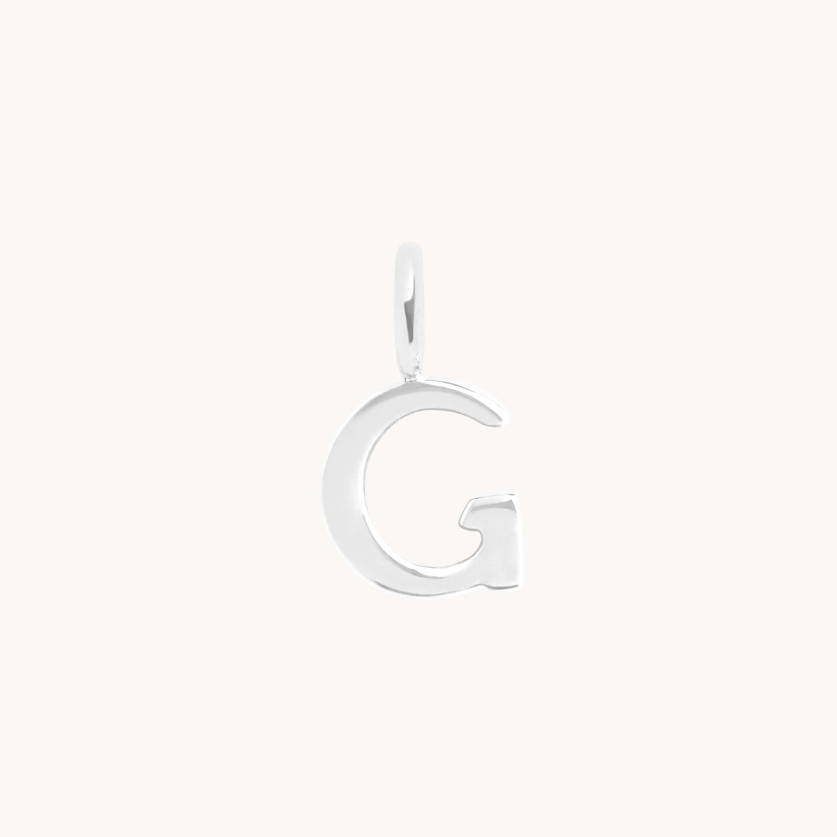 Initial Charms - G Initial Charm 9k White Gold - Welding Charm - Astrid &amp; Miyu