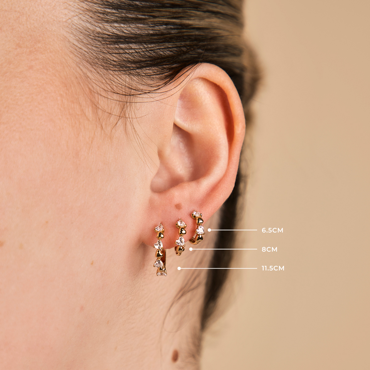 Heart Crystal Hoop in Gold-Astrid &amp; Miyu