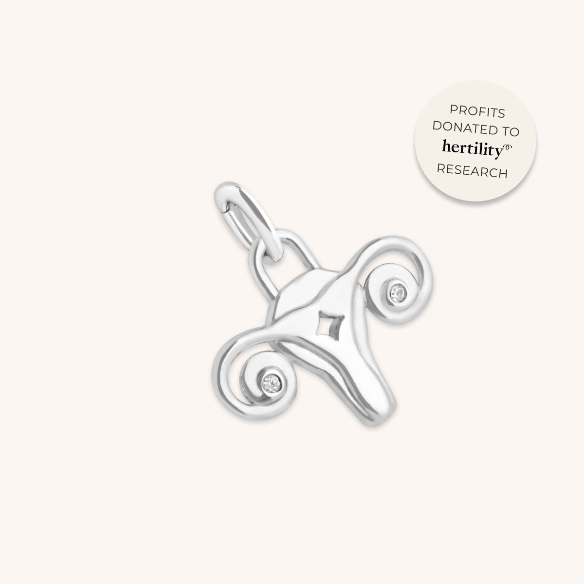 A&M x Hertility Uterus Charm in Silver-Astrid &amp; Miyu