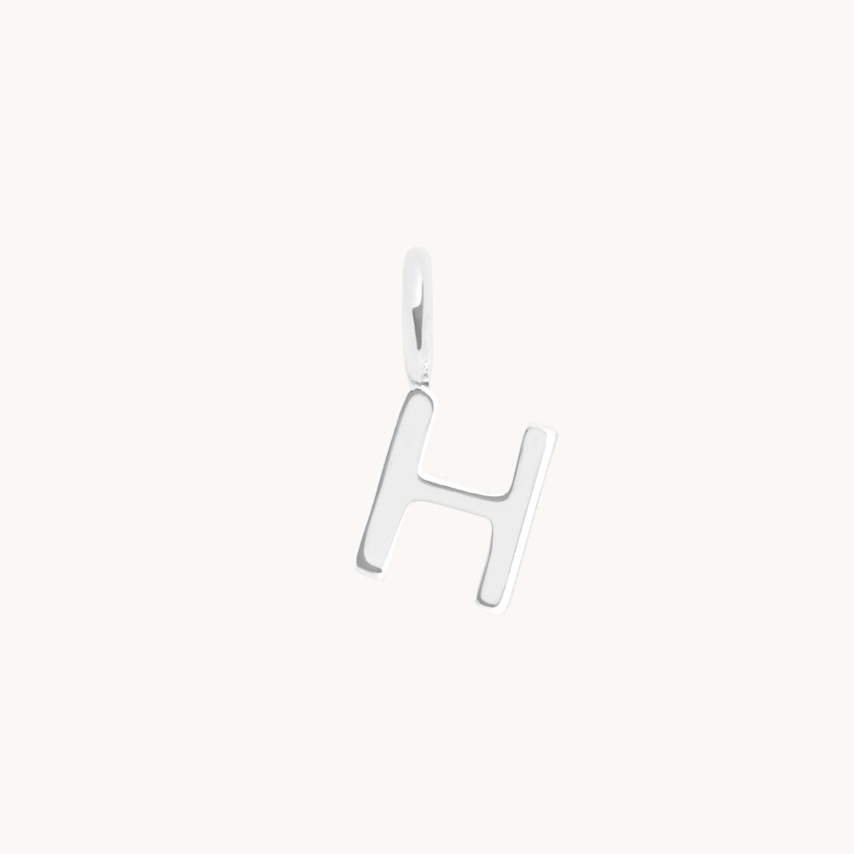 Initial Charms - H Initial Charm 9k White Gold - Welding Charm - Astrid &amp; Miyu