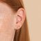 Birthstone Earrings - January Garnet Birthstone Earrings in Solid Gold - Stud Earrings - Astrid &amp; Miyu