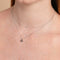 Eternity Collection - January Garnet Birthstone Necklace in Solid White Gold - Pendant Necklace - Astrid &amp; Miyu