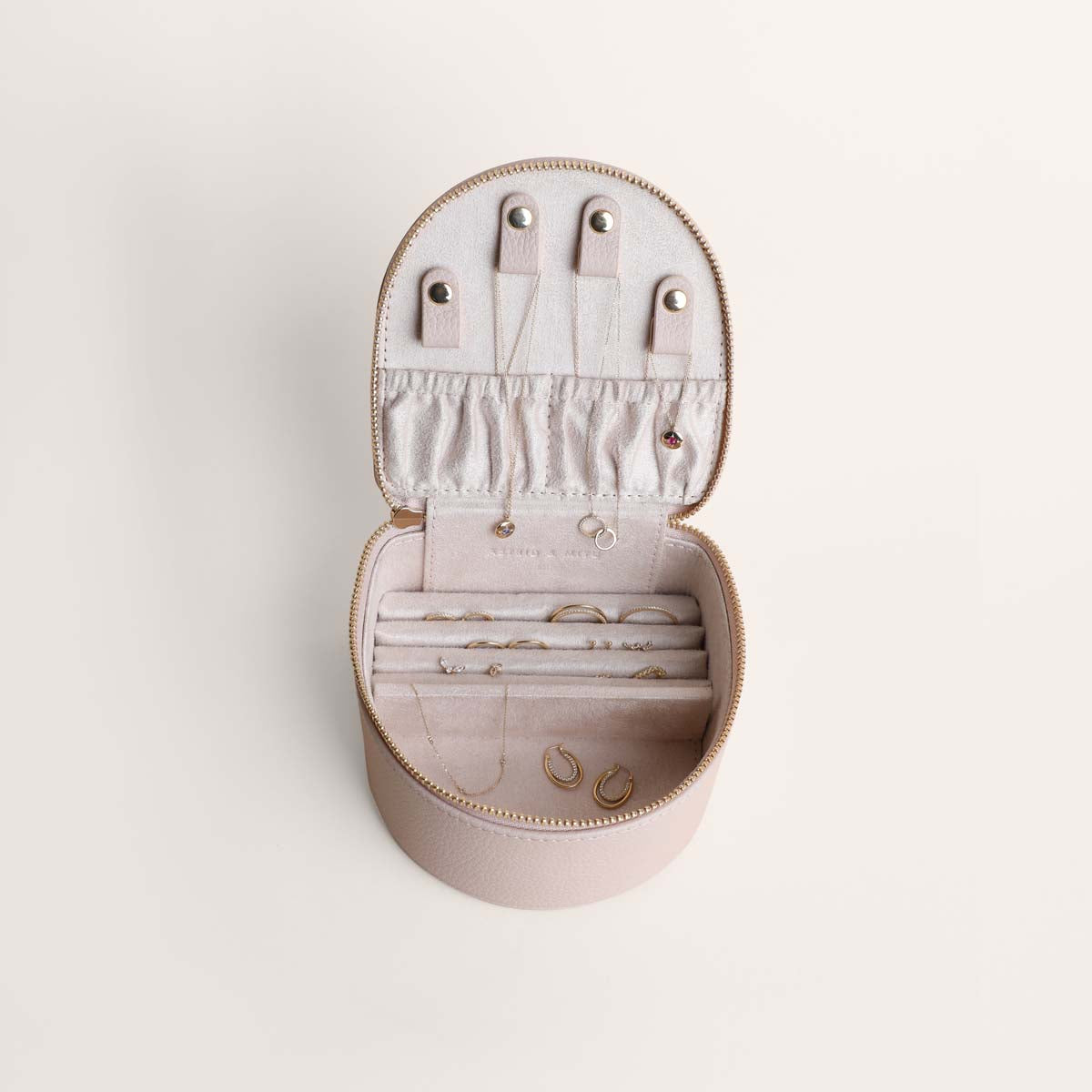 Jewellery Boxes - Leather Jewellery Box in Fawn Sand - Jewellery Box - Astrid &amp; Miyu