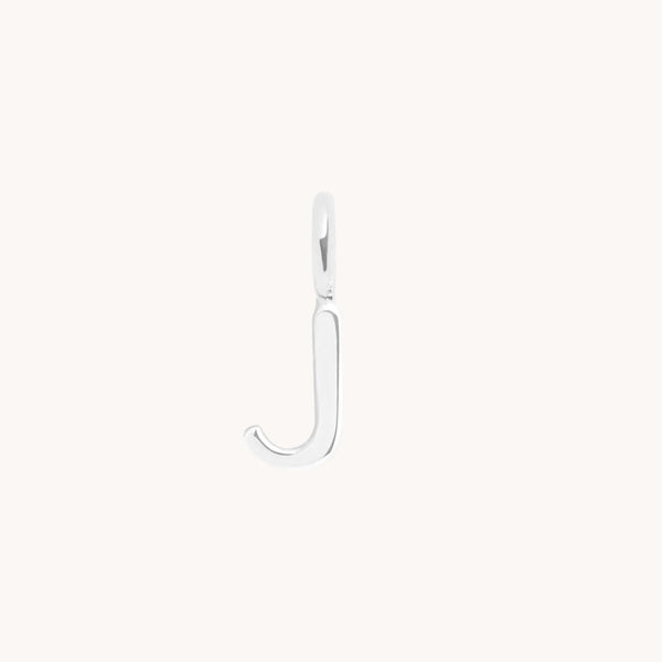 Initial Charms - J Initial Charm 9k White Gold - Welding Charm - Astrid &amp; Miyu