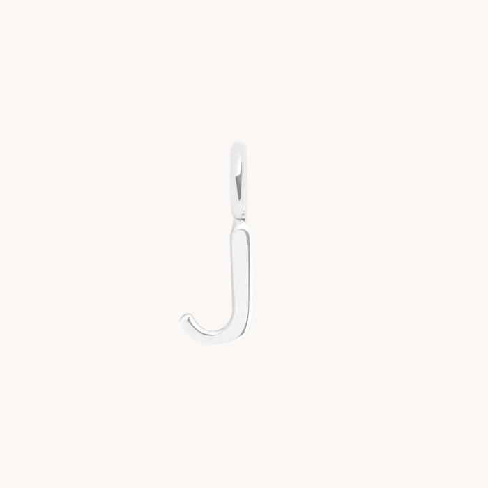 Initial Charms - J Initial Charm 9k White Gold - Welding Charm - Astrid &amp; Miyu