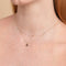 Gemstone Jewellery - July Ruby Birthstone Necklace in Solid Gold - Pendant Necklace - Astrid &amp; Miyu