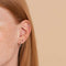 Birthstone Earrings - July Ruby Birthstone Earrings in Solid White Gold - Stud Earrings - Astrid &amp; Miyu