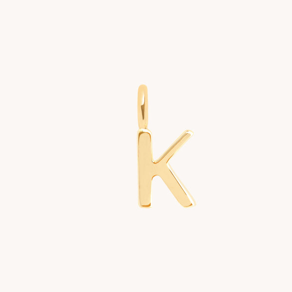 Initial Charms - K Initial Charm 9k Gold - Welding Charm - Astrid &amp; Miyu