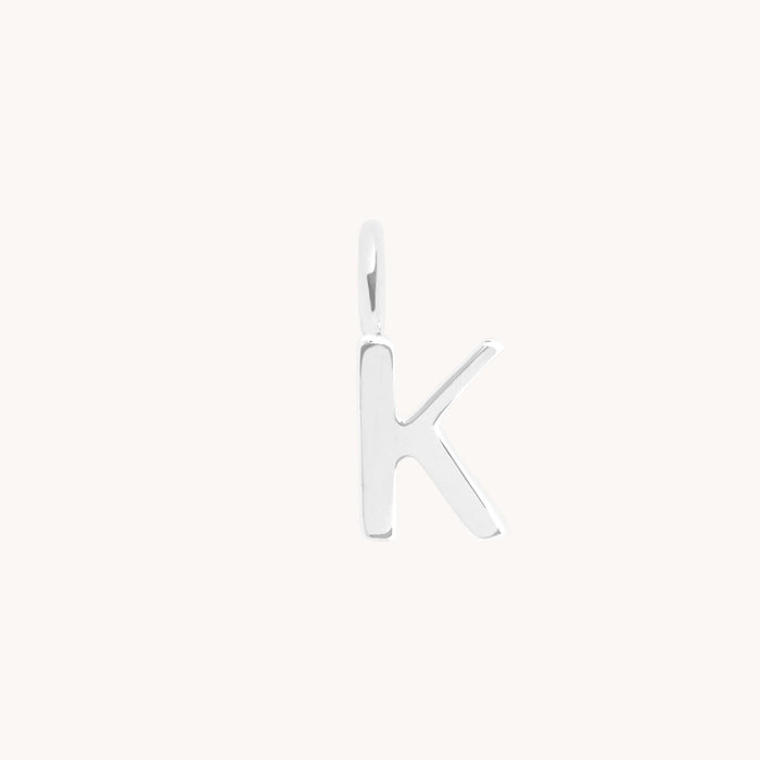 Initial Charms - K Initial Charm 9k White Gold - Welding Charm - Astrid &amp; Miyu