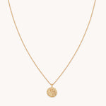 Libra Zodiac Pendant Necklace in Gold