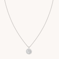 Libra Zodiac Pendant Necklace in Silver