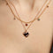 18k Gold Plated Jewellery - Heart & Snake Pendant Necklace in Gold - Pendant Necklace - Astrid &amp; Miyu