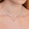 Birthstone Jewellery - October Opal Birthstone Necklace in Solid White Gold - Pendant Necklace - Astrid &amp; Miyu