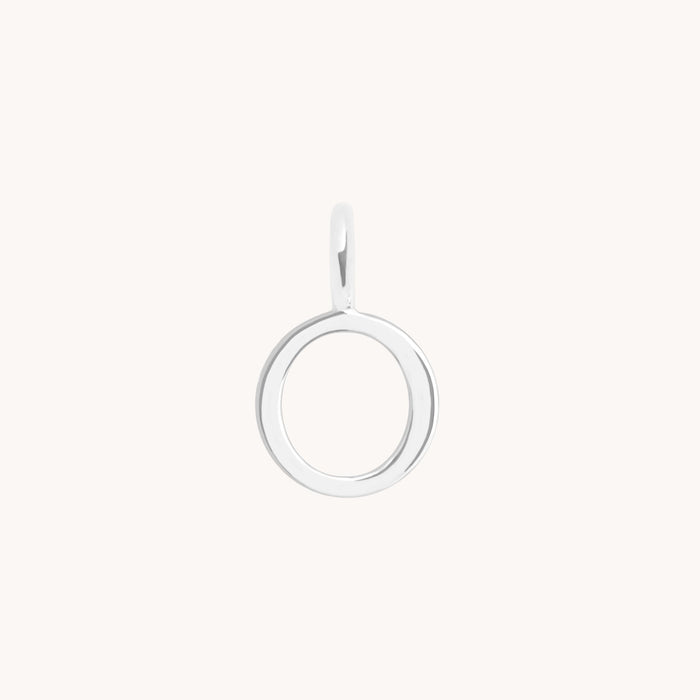 Initial Charms - O Initial Charm 9k White Gold - Welding Charm - Astrid &amp; Miyu