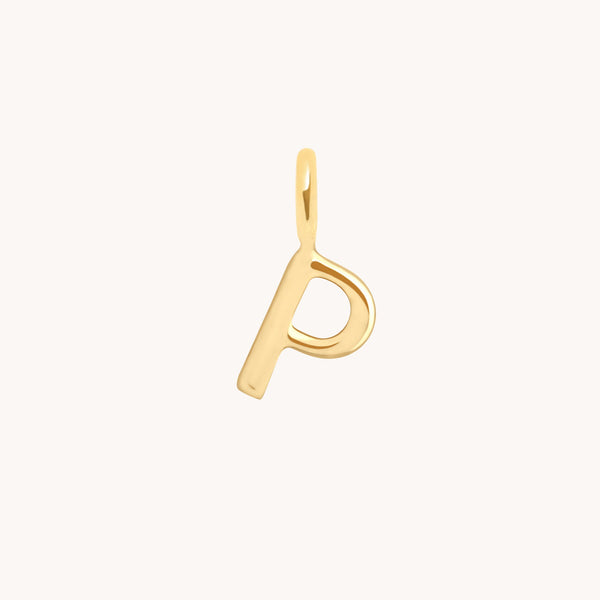 Initial Charms - P Initial Charm 9k Gold - Welding Charm - Astrid &amp; Miyu