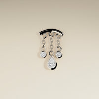 Diamond Pear Multi Charm Hidden Helix in Solid White Gold-Astrid &amp; Miyu