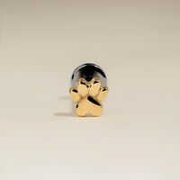 Paw Titanium Piercing Stud in Gold-Astrid &amp; Miyu