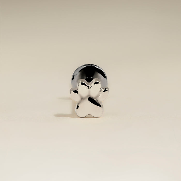 Paw Titanium Piercing Stud in Platinum-Astrid &amp; Miyu