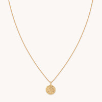 Pisces Zodiac Pendant Necklace in Gold