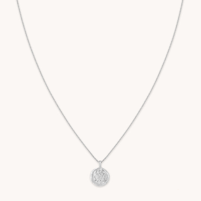 Pisces Zodiac Pendant Necklace in Silver