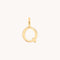 Initial Charms - Q Initial Charm 9k Gold - Welding Charm - Astrid &amp; Miyu