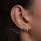 Green Sapphire Pear Seamless Piercing Hoop in Solid White Gold-Astrid &amp; Miyu