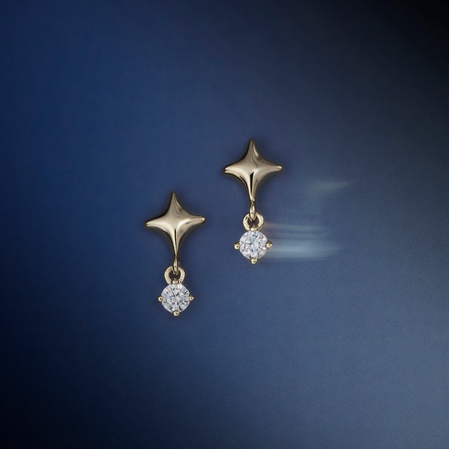Cosmic Star Charm Studs Cracker in Silver-Astrid &amp; Miyu
