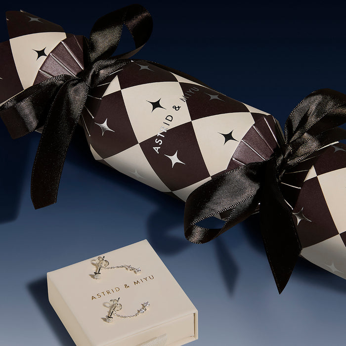 Cosmic Star Drop Studs Cracker in Silver-Astrid &amp; Miyu