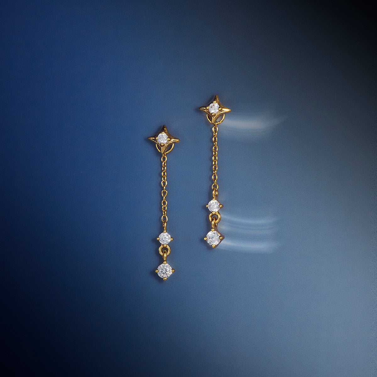 Cosmic Star Drop Studs Cracker in Gold-Astrid &amp; Miyu