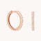 Crystal Hinge Small Hoops in Rose Gold