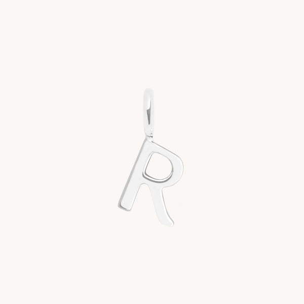 Initial Charms - R Initial Charm 9k White Gold - Welding Charm - Astrid &amp; Miyu