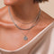 Scorpio Zodiac Pendant Necklace in Silver worn layered with necklaces