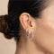 Charm Compatible Hoops - Essential Crystal Medium Hoops in Silver - Hoop Earrings - Astrid &amp; Miyu