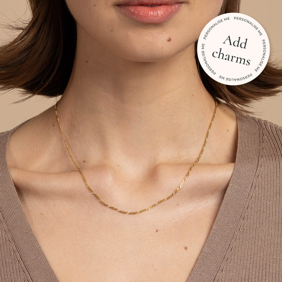 Charm Compatible Necklaces & Bracelets - Soho Chain Necklace in Solid Gold - Chain Necklace - Astrid &amp; Miyu