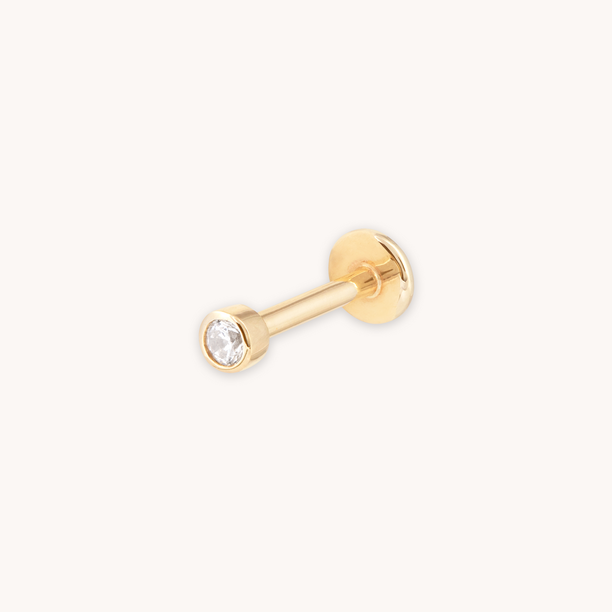 Topaz Gem Piercing Stud in Solid Gold-Astrid &amp; Miyu