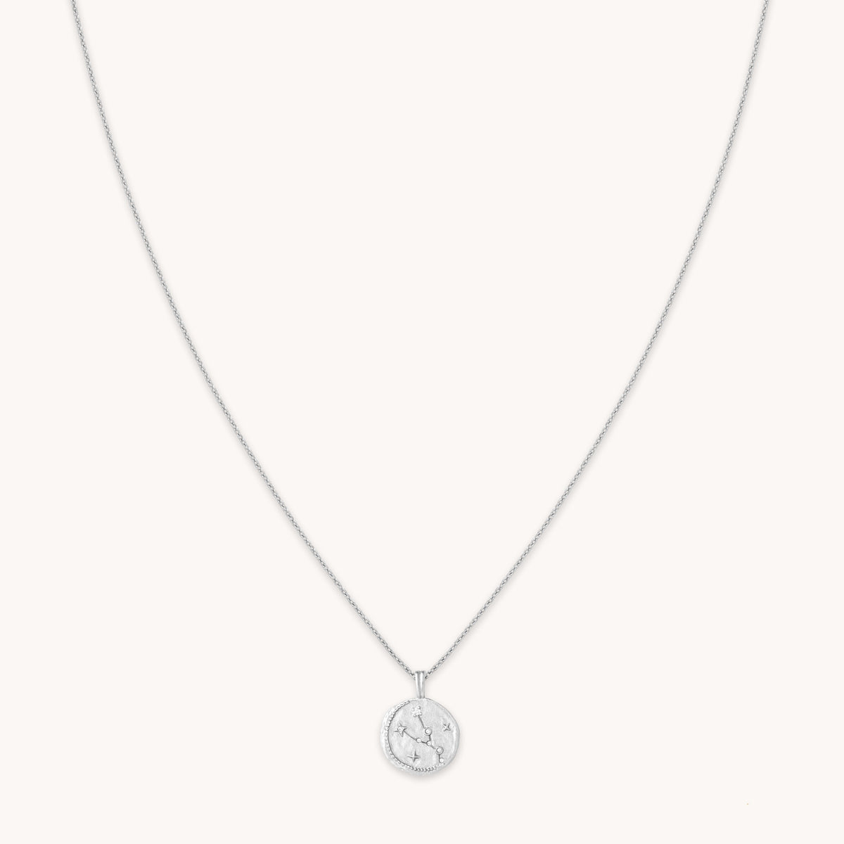 Taurus Zodiac Pendant Necklace in Silver